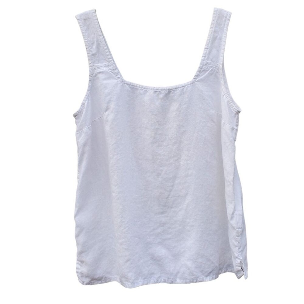 Tahari White Hemp Tank Top